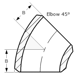 ASME B16.9 Buttweld  Duplex Steel Pipe Fitting Dimensions